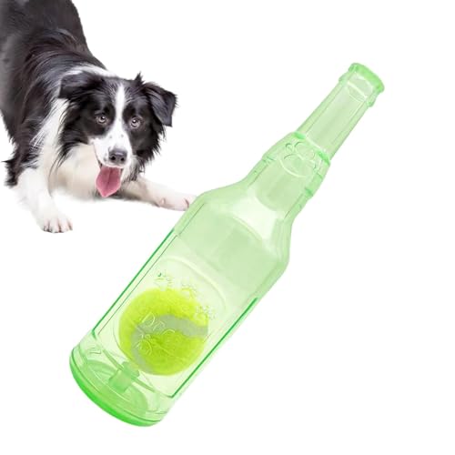 Pet & Garden Dog Water Bottle Toy, Creative Tennis Ball In A Bottle Interactive Chew Toy, Puppy Squeaky Toy, Fun Puppy Teething Chewing Toy For Small Medium Large Dog, Pet Accessories