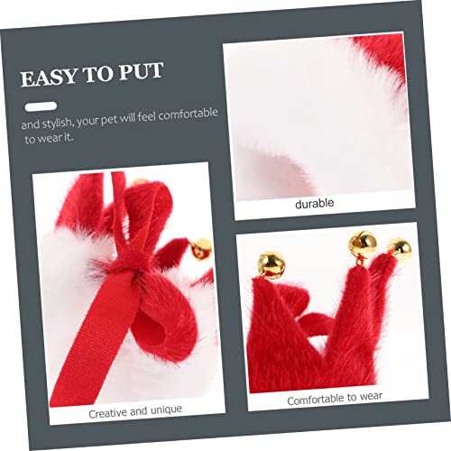 Pet & Garden Adjustable Christmas Dog Collar with - Festive Pet Costume Accessories for Small Dogs - Cats and Puppies Size XS Pure Color