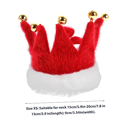 Pet & Garden Adjustable Christmas Dog Collar with - Festive Pet Costume Accessories for Small Dogs - Cats and Puppies Size XS Pure Color