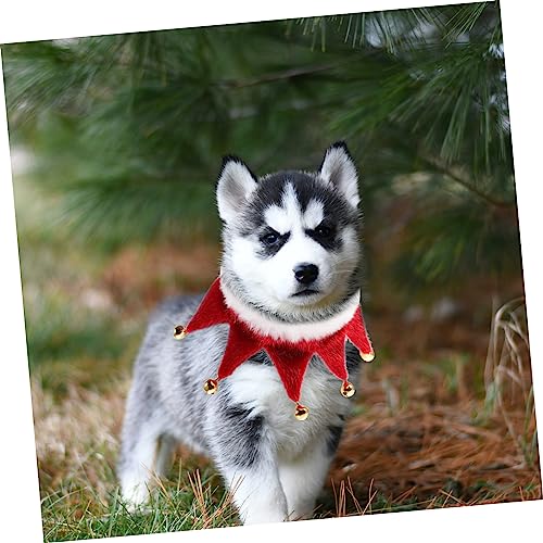 Pet & Garden Adjustable Christmas Dog Collar with - Festive Pet Costume Accessories for Small Dogs - Cats and Puppies Size XS Pure Color