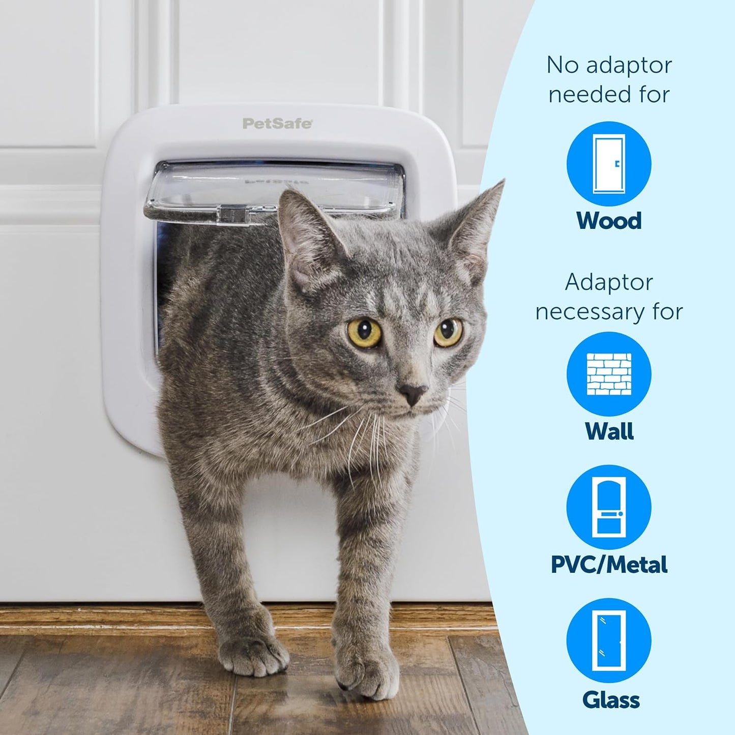 PetSafe, Microchip Activated Cat Flap, Exclusive Entry, Easy Install, 4 Way Manual Locking, Energy Efficient, Draught Excluder, Convenient - White