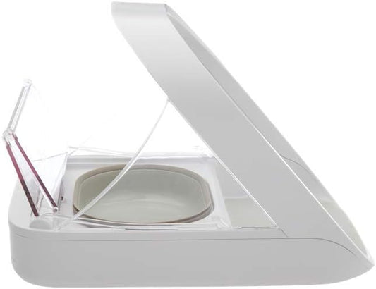 Sure Petcare SureFeed Microchip Pet Feeder with Sealed Lid, RFID Collar Tags Compatible, Works for Wet and Dry Food, White, 4 x C Cell Batteries Required, Not Included